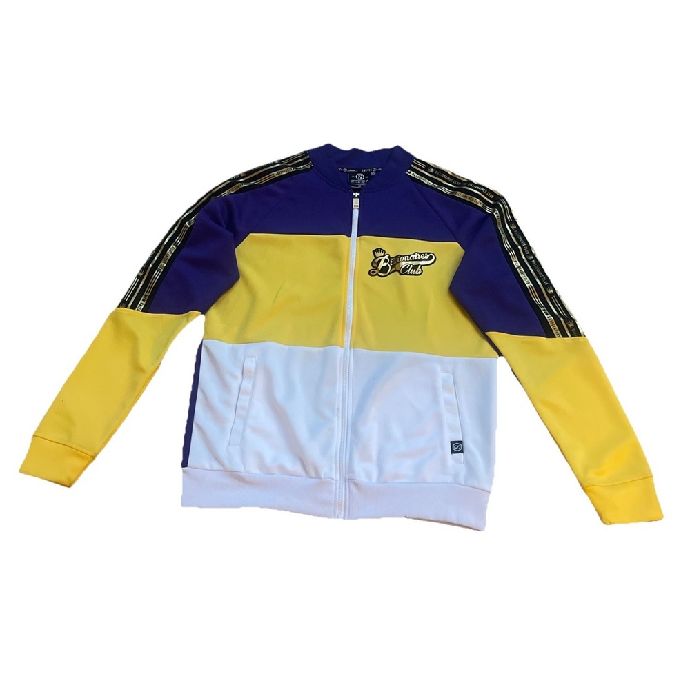 Switch Remarkable Jacket Zip Up Billionaires Club Sz XL Purple Yellow‎ White